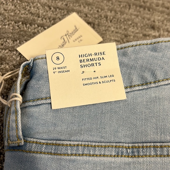 Light Wash Bermuda Denim Shorts - Picture 3 of 3